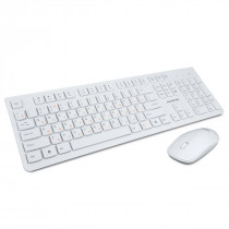 Клавиатура + мышь ГАРНИЗОН беспроводные, радиоканал, 1600 dpi, цифровой блок, USB, белый (GKS-140)