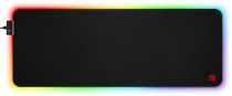 Коврик для мыши DEFENDER тканевая поверхность, резиновое основание, с окантовкой, 900 мм x 350 мм, толщина 4 мм, подсветка RGB, Ultra Light, чёрный (50566)