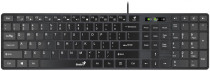 Клавиатура GENIUS проводная, мембранная, цифровой блок, USB, SlimStar 126 Black, Only Laser, чёрный (31310017417)