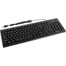 Клавиатура GENIUS Smart KB-101 Black USB, Only Laser (Hairline design), программируемая мультимедийная с технологией Smart, классическая раскладка, клавиш 105, провод 1.5 м (31300006414)