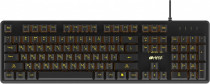 Клавиатура HIPER CRUSIDER чёрная (Slim, USB, Xianghu Blue switches, Янтарная подсветка, Влагозащита) (GK-4)