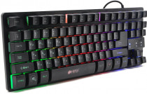 Клавиатура HIPER GENOME чёрная (87кл, TKL, USB, мембранная, RGB подсветка) (GK-1)