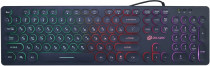 Клавиатура OKLICK проводная, мембранная, цифровой блок, подсветка клавиш, USB, круглые клавиши, Оклик 420MRL, чёрный (Oklick 420MRL Black)
