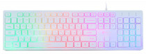 Клавиатура OKLICK проводная, мембранная, цифровой блок, подсветка клавиш, USB, Оклик 550ML, белый (550ML White)