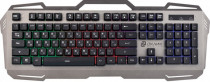 Клавиатура OKLICK проводная, мембранная, цифровой блок, подсветка клавиш, USB, Оклик 747G FROZEN, серый, чёрный (Oklick 747G)