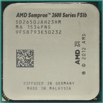 Процессор AMD Socket AM1, Sempron 2650, 2-ядерный, 1450 МГц, Kabini, Кэш L2 - 1 Мб, Radeon HD 8240, 28 нм, 25 Вт, OEM (SD2650JAH23HM)