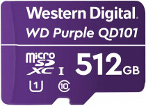 Карта памяти WD 512 Гб, microSDXC, Western Digital Purple (WDD512G1P0C)