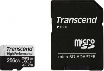 Карта памяти TRANSCEND 256 Гб, microSDXC, A2, V30, адаптер на SD (TS256GUSD330S)