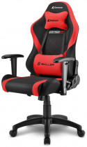 Кресло SHARKOON Skiller SGS2 Jr. чёрно-красное (ткань, регулируемый угол наклона, механизм качания) (SGS2-JR-BK-RD)