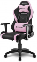 Кресло SHARKOON Skiller SGS2 Jr. чёрно-розовое (ткань, регулируемый угол наклона, механизм качания) (SGS2-JR-BK-PK)