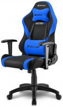 Кресло SHARKOON Skiller SGS2 Jr. чёрно-синее (ткань, регулируемый угол наклона, механизм качания) (SGS2-JR-BK-BU)