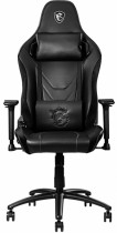 Кресло MSI искусственная кожа, до 150 кг, материал крестовины: металл, поясничный упор, механизм качания, цвет: чёрный, MAG CH130X Black (9S6-B0Y30S-008)