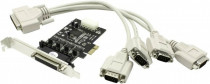 Контроллер ST-LAB PCI-E x1, 4 ext (COM9M), fan out cable, Ret (CP-150)