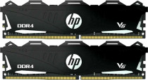 Комплект памяти HP 16 Гб, 2 модуля DDR-4, 25600 Мб/с, CL16-18-18-38, 1.35 В, XMP профиль, радиатор, 3200MHz, V6 black, 2x8Gb KIT (7TE41AA)