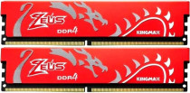 Комплект памяти KINGMAX 16 Гб, 2 модуля DDR4, 25600 Мб/с, CL16, 1.35 В, радиатор, 3200MHz, Zeus Dragon Red, 2x8Gb KIT (KM-LD4A-3200-16GDHR16)