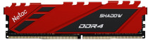 Память NETAC 16 Гб, DDR-4, 21300 Мб/с, CL19-19-19-43, 1.2 В, радиатор, 2666MHz, Shadow Red (NTSDD4P26SP-16R)