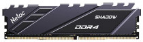 Память NETAC 8 Гб, DDR-4, 25600 Мб/с, CL16-20-20-40, 1.35 В, радиатор, 3200MHz, Shadow (NTSDD4P32SP-08E)