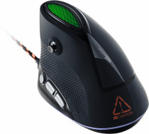 Вертикальная мышь CANYON Emisat GM-14 Wired Vertical Gaming Mouse with 7 programmable buttons, Pixart optical sensor, 6 levels of DPI and up to 4800, 2 million times key life, 1.65m Braided USB cable,rubber coating surface and colorful RGB lights, size:106*72*84mm, 182g (CND-SGM14RGB)