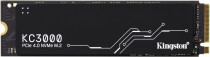 SSD накопитель KINGSTON 1 Тб, внутренний SSD, M.2, 2280, PCI-E 4.0 x4, чтение: 7000 Мб/сек, запись: 6000 Мб/сек, TLC, KC3000 (SKC3000S/1024G)