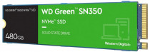 SSD накопитель WD 480 Гб, внутренний SSD, M.2, 2280, PCI-E x4, чтение: 2400 Мб/сек, запись: 1650 Мб/сек, TLC, Western Digital Green SN350 (WDS480G2G0C)