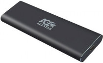 Внешний корпус AGESTAR SSD m2 NGFF 2280 B-Key USB 3.0 металл черный (3UBNF5C)