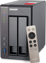 Сетевое хранилище (NAS) QNAP сетевой накопитель, настольный, мест под HDD: 2, оперативной памяти 2 ГБ DDR3, 2x1000 Мбит/с (TS-251+-2G)