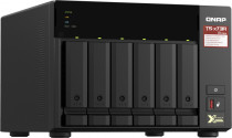 Сетевое хранилище (NAS) QNAP сетевой накопитель, настольный, мест под HDD: 6, оперативной памяти 8 ГБ DDR4, 2x2500 Мбит/с (TS-673A-8G)
