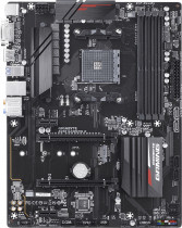 Материнская плата GIGABYTE Socket AM4, AMD B450, 4xDDR4, 4xUSB3.1, DVI, HDMI, подсветка, ATX, rev. 1.1 (B450 GAMING X 1.1)