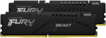 Комплект памяти KINGSTON 32 Гб, 2 модуля DDR-5, 44800 Мб/с, CL40, 1.25 В, XMP профиль, радиатор, 5600MHz, Fury Beast, 2x16Gb KIT (KF556C40BBK2-32)