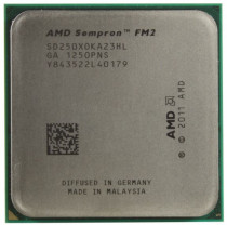 Процессор AMD Socket FM2, Sempron X2 250, 2-ядерный, 3200 МГц, Turbo: 3600 МГц, Richland, 32 нм, 65 Вт, OEM (SD250XOKA23HL)