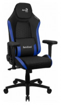 Кресло AEROCOOL CROWN Leatherette Black Blue (<150кг, искуственная кожа, 2 подушки, 2D подлокотник) (4711099471188)