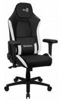 Кресло AEROCOOL CROWN Leatherette Black White (<150кг, искуственная кожа, 2 подушки, 2D подлокотник) (4711099471201)