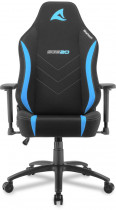 Кресло SHARKOON текстиль, до 120 кг, материал крестовины: металл, механизм качания, поясничный упор, цвет: синий, чёрный, Skiller SGS20 (SGS20-F-BK/BU)