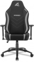 Кресло SHARKOON текстиль, до 120 кг, материал крестовины: металл, механизм качания, поясничный упор, цвет: серый, чёрный, Skiller SGS20 (SGS20-F-BK/GY)