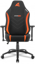 Кресло SHARKOON текстиль, до 120 кг, материал крестовины: металл, механизм качания, поясничный упор, цвет: оранжевый, чёрный, Skiller SGS20 (SGS20-F-BK/OG)