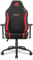 Кресло SHARKOON текстиль, до 120 кг, материал крестовины: металл, механизм качания, поясничный упор, цвет: красный, чёрный, Skiller SGS20 (SGS20-F-BK/RD)