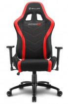 Кресло SHARKOON текстиль, до 110 кг, тип роликов: жесткие, механизм качания, цвет: красный, чёрный, Skiller SGS2 (SKILLER-SGS2-BK/RD)