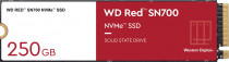 SSD накопитель WD 250 Гб, внутренний SSD, M.2, 2280, PCI-E x4, NVMe, чтение: 3100 Мб/сек, запись: 1600 Мб/сек, Western Digital Red SN700 (WDS250G1R0C)