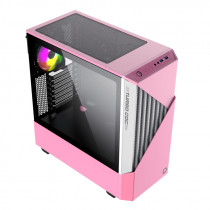 Корпус GAMEMAX Midi-Tower, без БП, с окном, ATX, Розовый/белый, USB3.0, 1*120мм+ MB turbo fan (Contac COC MFG.T806)