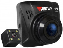 Видеорегистратор автомобильный ARTWAY GPS Dual Compact черный 12Mpix 1080x1920 1080p 170гр. GPS (AV-398)
