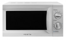 Микроволновая печь VEKTA 20 л, 700 Вт, механическое управление, поворотные переключатели (MS720AHW)