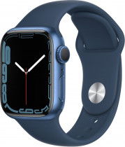 Смарт-часы APPLE Watch Series 7, 41 мм, корпус из алюминия синего цвета, спортивный ремешок 