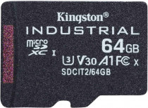 Карта памяти KINGSTON 64 Гб, microSDXC, чтение: 100 Мб/с, запись: 80 Мб/с, A1, V30 (SDCIT2/64GBSP)