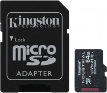 Карта памяти KINGSTON 64 Гб, microSDHC, A1, V30, адаптер на SD (SDCIT2/64GB)