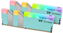 Комплект памяти THERMALTAKE 16GB DDR4 3600 DIMM TOUGHRAM RGB Turquoise Gaming Memory Non-ECC, CL18, 1.35V, Heat Shield, XMP 2.0, Kit (2x8GB), RTL (528818) (RG27D408GX2-3600C18A)