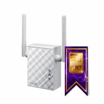 Повторитель беспр. сигнала ASUS Wi-Fi, 2.4 ГГц, стандарт Wi-Fi: 802.11n, максимальная скорость: 300 Мбит/с, скорость портов: 100 Мбит/сек (RP-N12)