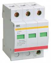 Выключатель автоматический IEK 30A тип B 3П 400В 3мод (упак.:1шт) (MOP20-3-B)