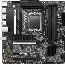 Материнская плата MSI Socket 1700, Intel B660, 4xDDR4, PCI-E 4.0, 2500 Мбит/с, 2xUSB 3.2 Gen1, 2xUSB 3.2 Gen2, 2xHDMI, 2xDisplayPort, mATX (PRO B660M-A DDR4)