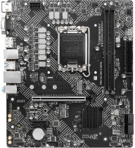 Материнская плата MSI Socket 1700, Intel H610, 2xDDR4, PCI-E 4.0, 2xUSB 3.2 Gen1, VGA, HDMI, DisplayPort, mATX (PRO H610M-G DDR4)