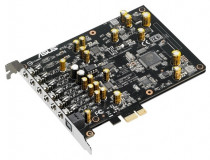 Звуковая карта внутренняя ASUS PCI-E, вывод многоканального звука, аналоговые аудиовыходы: 8, ASIO v. 2.2, ЦАП 24 бит / 192 кГц, 90YA00P0-M0UA00 (XONAR AE)